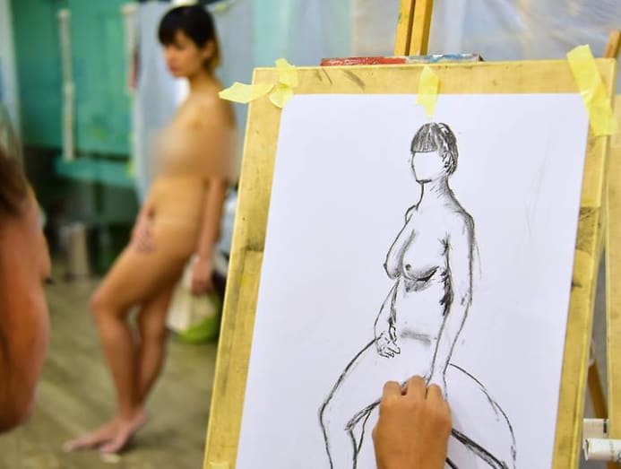 Nude model art in Goiânia