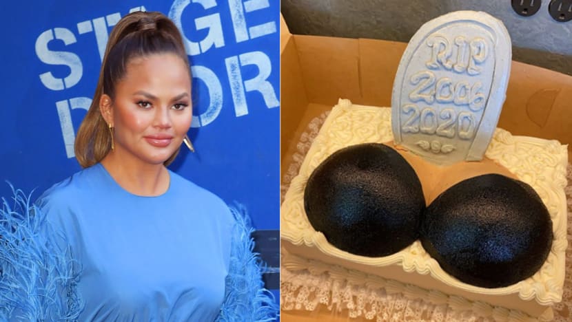 Chrissy Teigen Celebrates Breast Implants Removal Surgery With Boob Cake