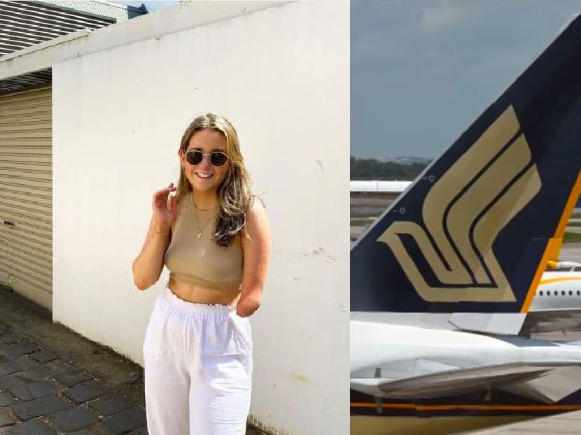 Ms Isabella Beale (left) talked about her bad experience with Singapore Airlines (right) on her Instagram account, which has more than 1,000 followers.
