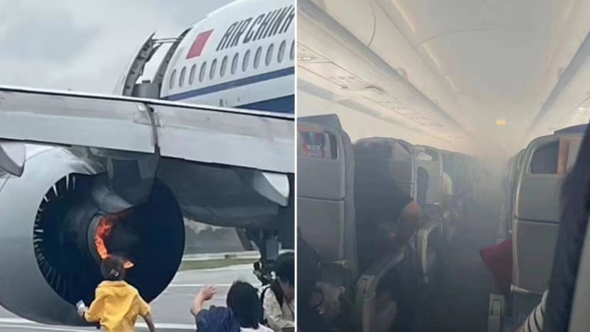 Air China says engine failure may have caused fire that prompted emergency landing in Singapore Air China says engine failure may have caused fire that prompted emergency landing in Singapore