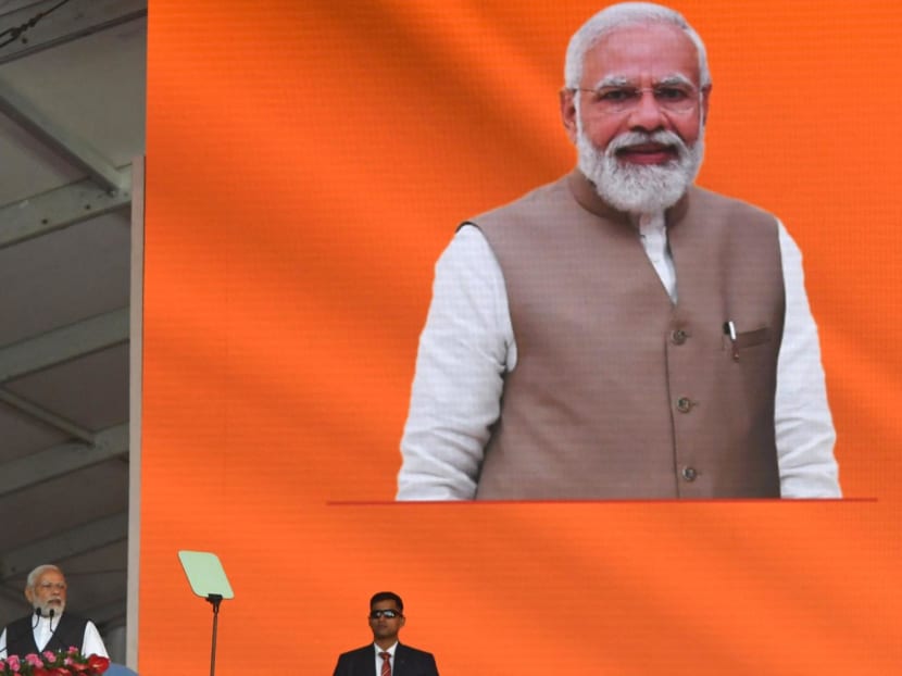 India's Prime Minister Narendra Modi (left) speaks during a rally in Mumbai on Jan 19, 2023. India's Prime Minister Narendra Modi (left) speaks during a rally in Mumbai on Jan 19, 2023.