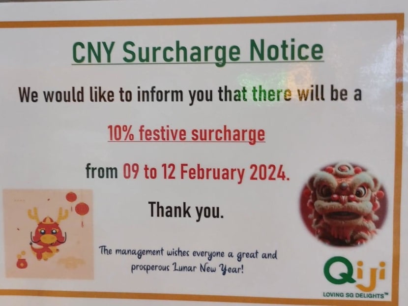 Local restaurant chain, Qi Ji, faced a complaint after imposing a 10% festive surcharge for the Chinese New Year period