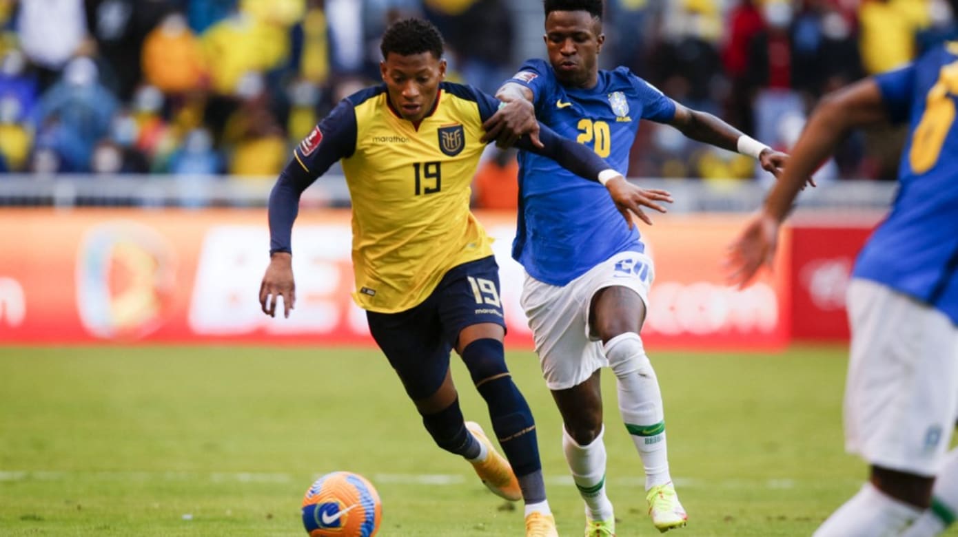世界杯南美洲区外围赛：厄瓜多尔以1比1逼和巴西