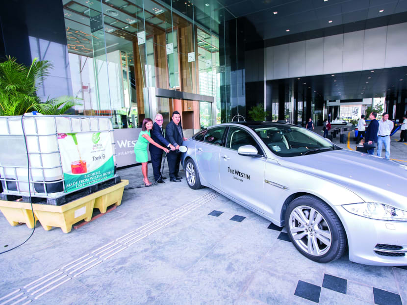 Westin hotel uses waste cooking oil from kitchens to power limousines