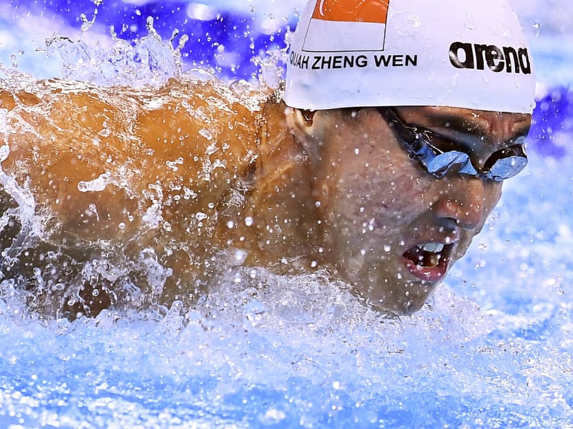 National swimmer Quah Zeng Wen competes in the Rio Olympics in August 2016. Photo: AFP