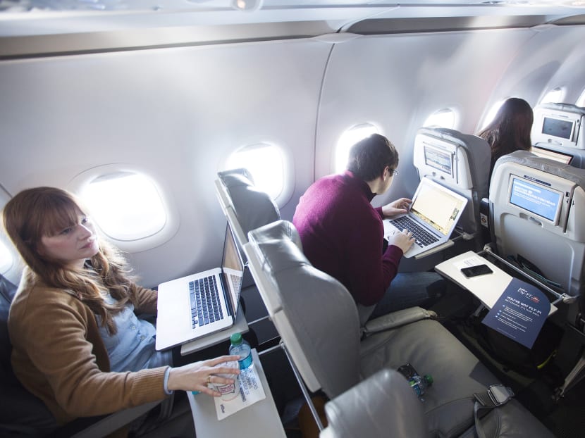 In its annual Global State of In-flight Wi-Fi report, airline comparison site Routehappy highlighted that more airlines than ever now offer airborne Internet. Photo: Reuters