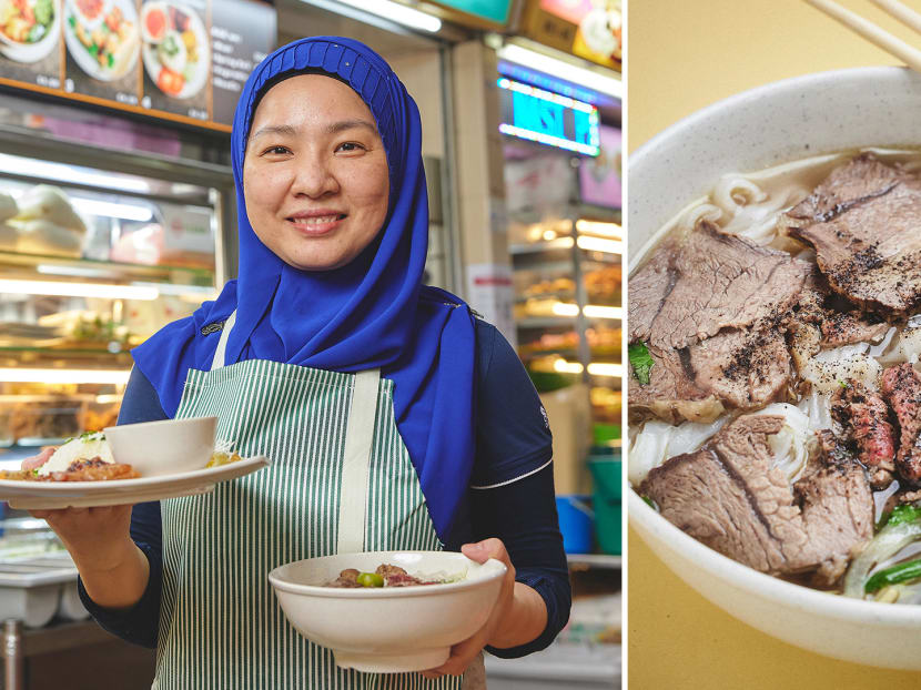 The new stall at Old Airport Road Food Centre also sells $4.50 grilled lemongrass chicken rice. The new stall at Old Airport Road Food Centre also sells $4.50 grilled lemongrass chicken rice.