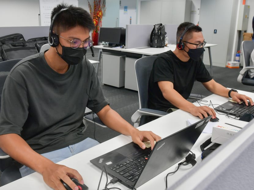Soldiers will be deployed to assist a national call centre, to provide guidance, answer queries and reassure Covid-19 patients in the weeks ahead, Defence Minister Ng Eng Hen said on Feb 11, 2022. Soldiers will be deployed to assist a national call centre, to provide guidance, answer queries and reassure Covid-19 patients in the weeks ahead, Defence Minister Ng Eng Hen said on Feb 11, 2022.