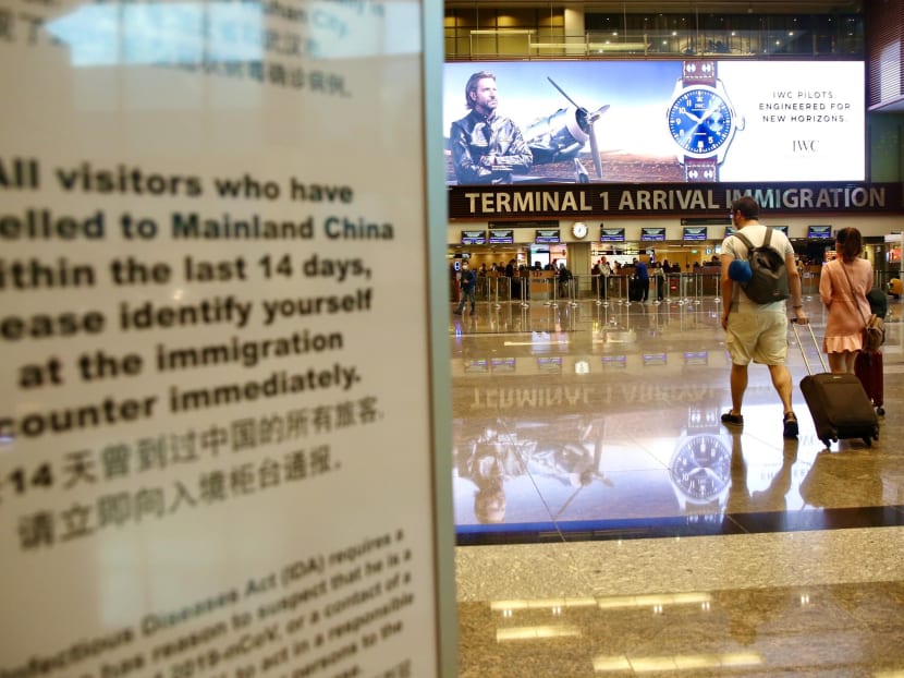 Stay-home notices are issued at the airport to Singapore residents, long-term pass holders and foreign workers who have been to China outside of Hubei in the past 14 days, and it starts on the day of their return.
