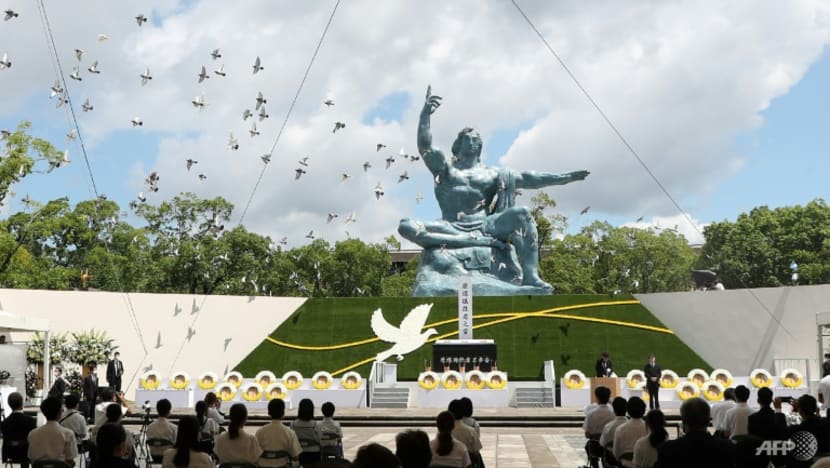 Nagasaki marks atomic bomb anniversary with sombre ceremony Nagasaki marks atomic bomb anniversary with sombre ceremony