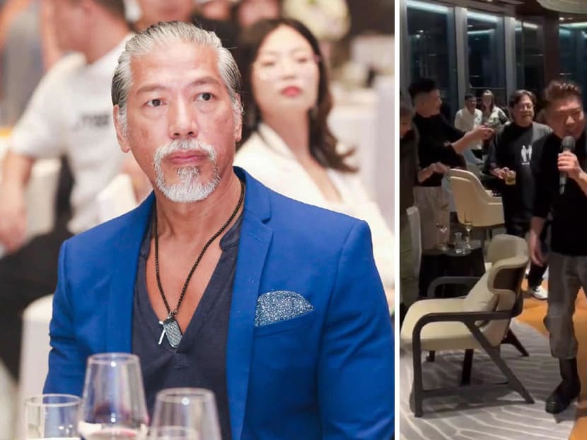 HK Actor Roy Cheung, 59, Wears Tight Black Turtleneck To A Party; Netizens Swoon
