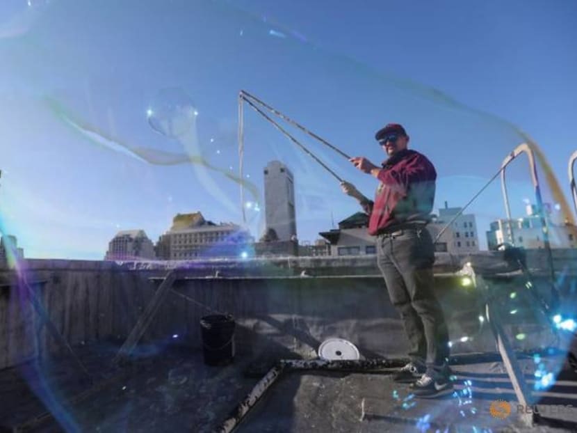'Bubble man' roams San Francisco streets, bringing joy 'Bubble man' roams San Francisco streets, bringing joy