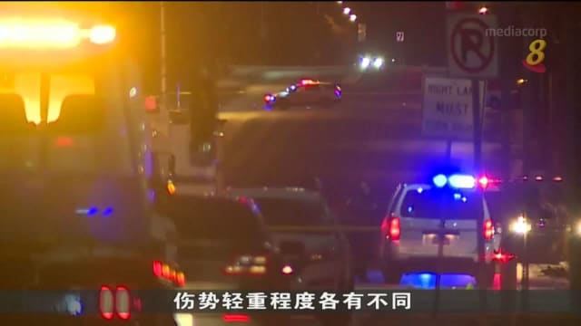 美国拉斯维加斯六车连环撞致九死六伤