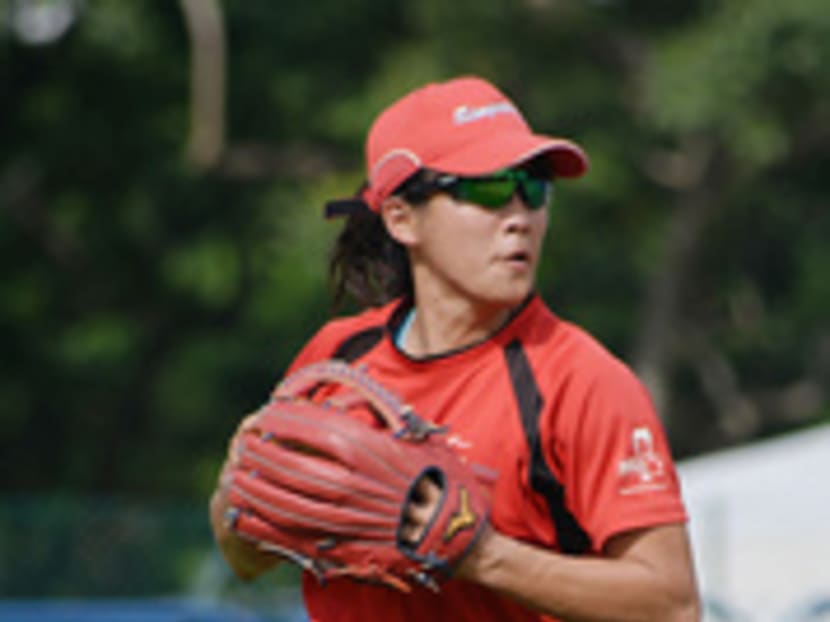 Singapore’s softball teams are confident that they can be champions at this SEA Games, said captain Cerigwen Ng. Photo: Robin Choo