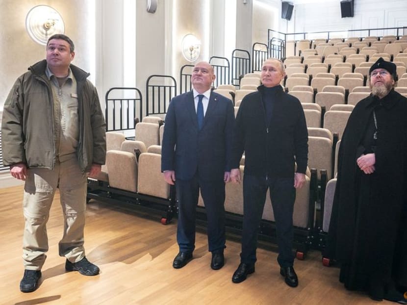 Putin visits Crimea on anniversary of its annexation from Ukraine Putin visits Crimea on anniversary of its annexation from Ukraine