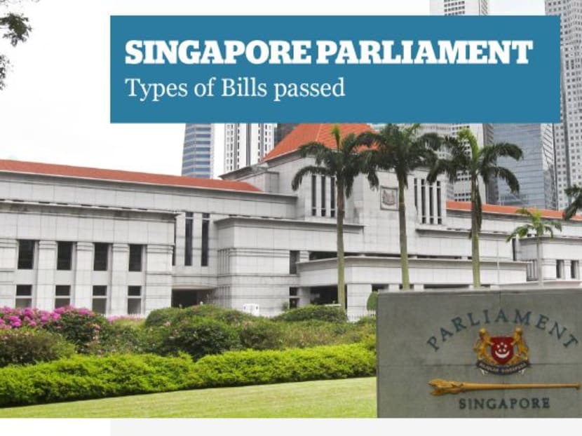 Singapore Parliament: Types of Bills passed