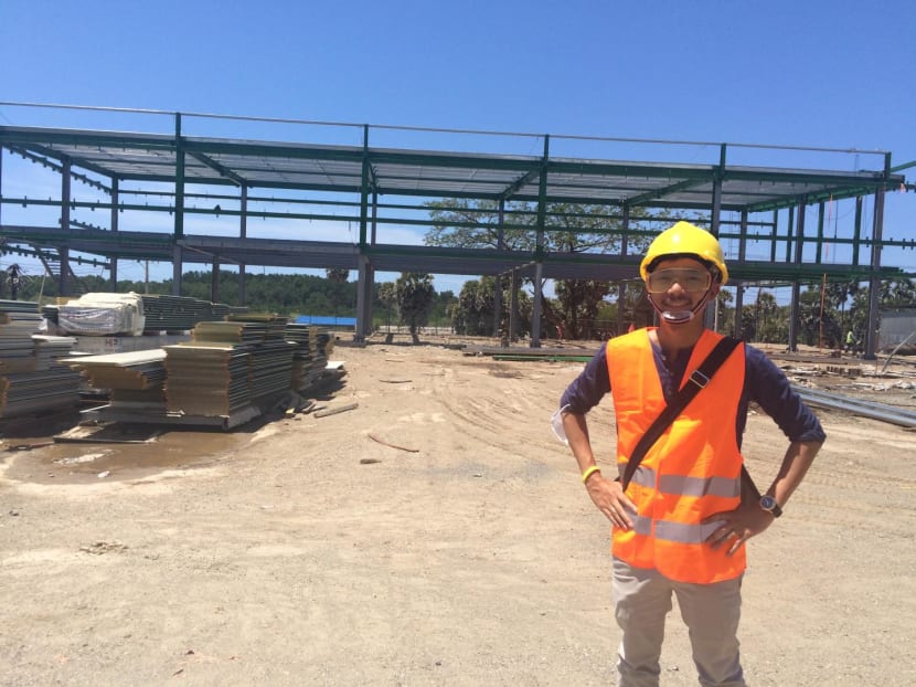 The writer at a greenfield brewery site in Timor Leste during its construction.