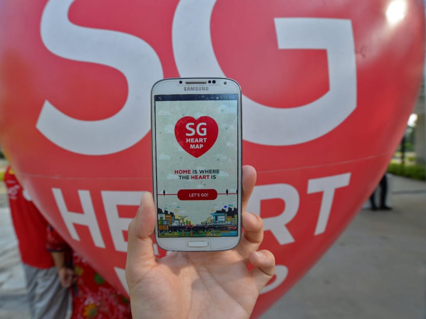 The SG Heart Map Tours Mobile App will allow people to go on their own tour of Singaporeans' most loved places at their convenience. Photo: Robin choo