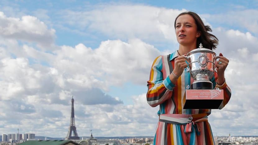 Tennis: French Open champ Swiatek rises to 17th; Djokovic, Nadal 1-2