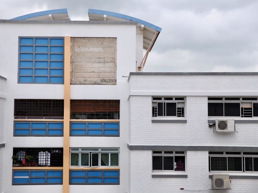 A large piece of decorative facade became dislodged and fell nine storeys at a Pasir Ris Housing and Development Board block in June 2018.