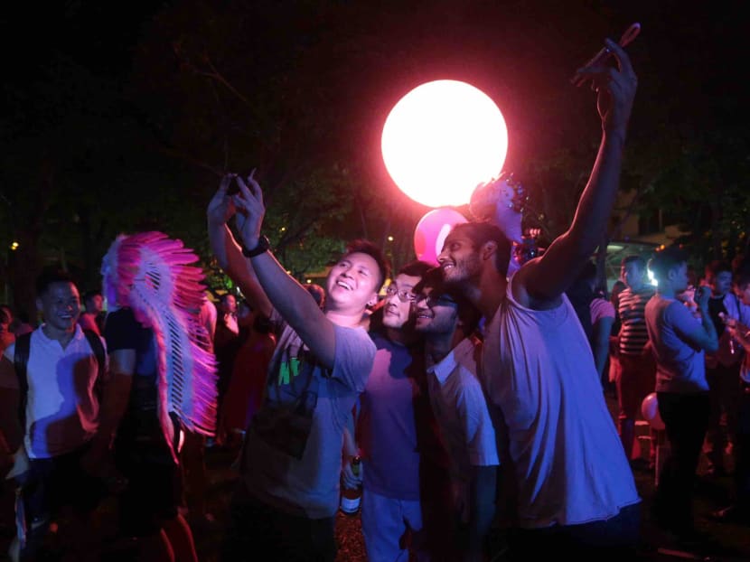 LGBT rally forms sea of pink at Hong Lim Park