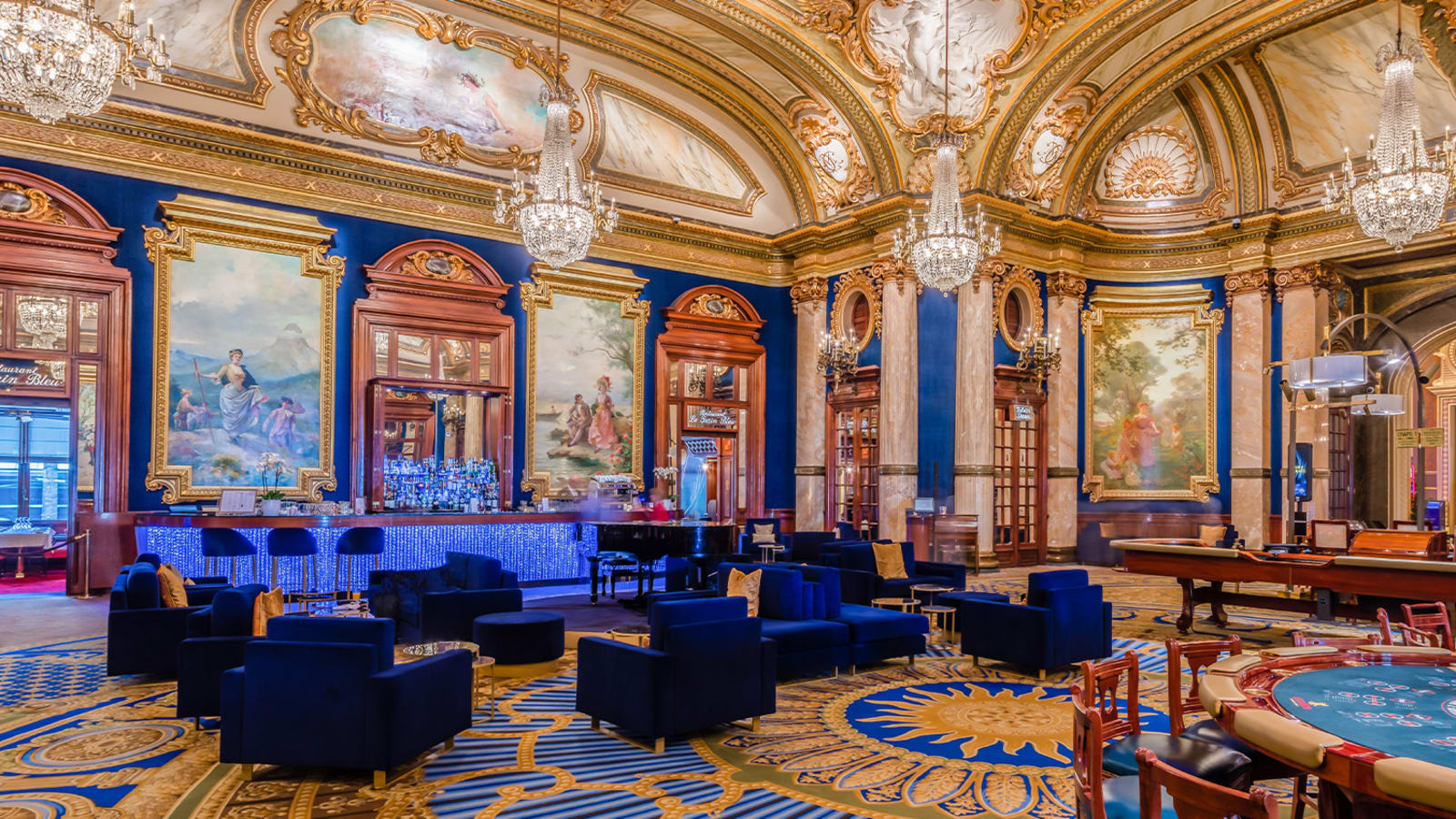 Inside the legendary Casino de Monte-Carlo, famously frequently by James Bond
