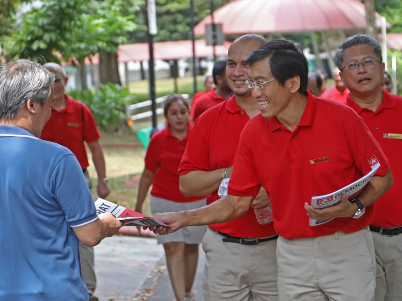 Chee Soon Juan meeting residents in Jurong East and Bukit Batok during an SDP walkabout on Aug 4.