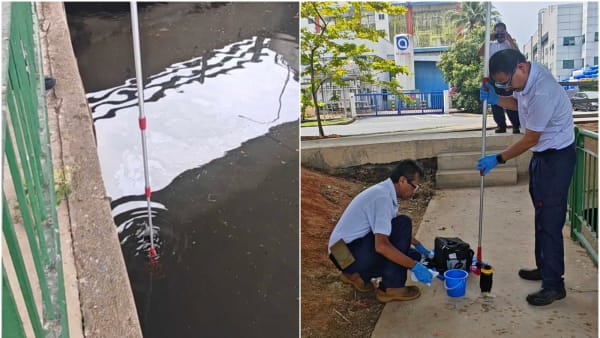 Oil along Singapore's coasts? How NEA officers dip into drains and canals to trace sources of pollution
