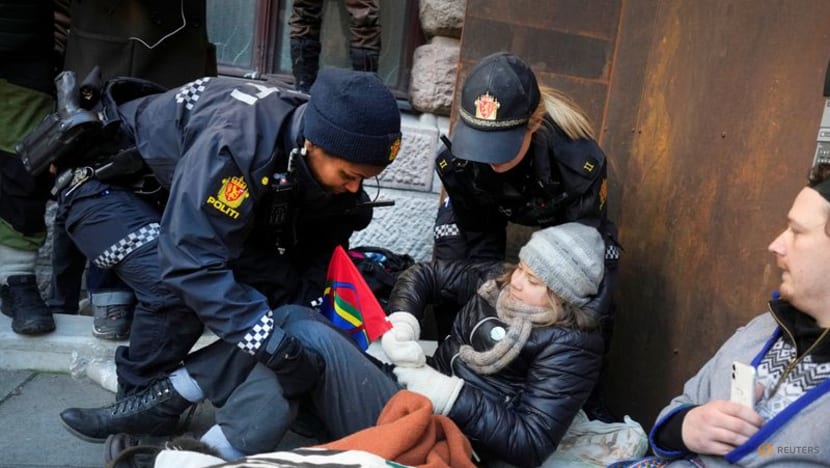 Greta Thunberg detained by Norway police during pro-Sami protest Greta Thunberg detained by Norway police during pro-Sami protest