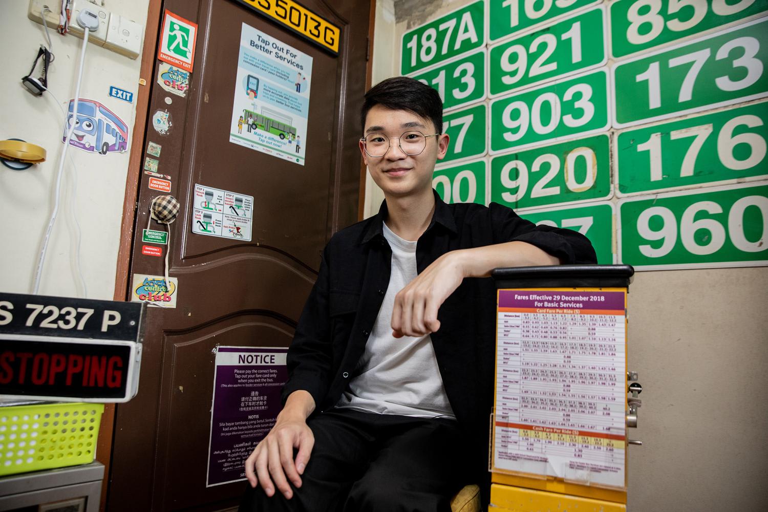 Mr Matthew Tay in his bedroom, which is full of bus memorabilia, on Aug 18, 2022. Mr Matthew Tay in his bedroom, which is full of bus memorabilia, on Aug 18, 2022.
