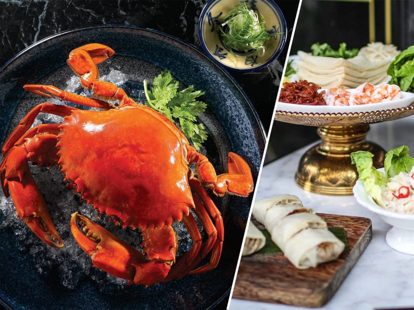 Atas Peranakan popiah, affordable sushi, Teochew cold crab & Mexican roast chicken.