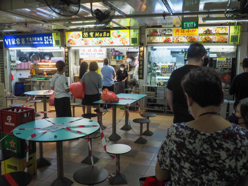 The Hong Lim Market and Food Centre (pictured) has been ordered to close for two weeks, together with the Jurong Fishery Port and Khoi Grill and Hotpot restaurant after Covid-19 cases were linked to these places, the Ministry of Health said on July 16, 2021.