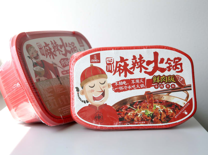 AVA has not approved the import of instant hotpot products containing meat such as Ba Shu Hotpot (in photo). Photo: Koh Mui Fong/TODAY
