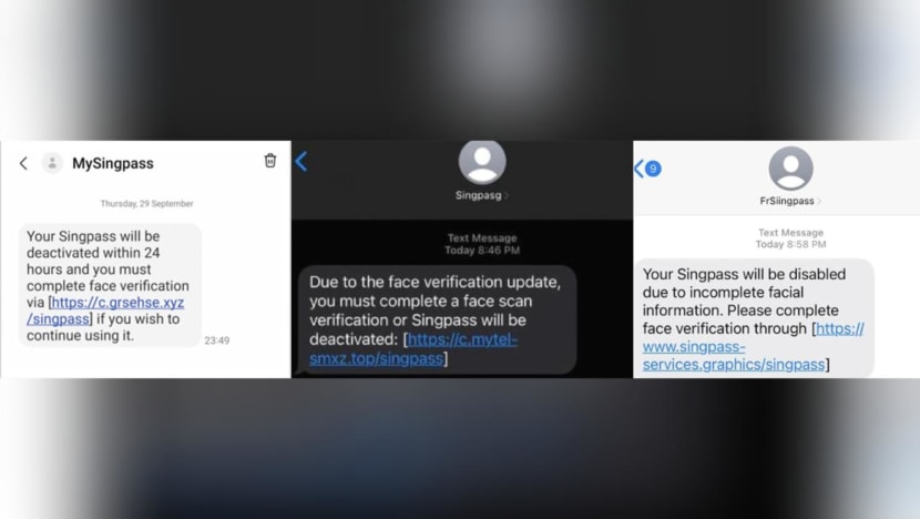 Police warn of SMS phishing scams involving Singpass