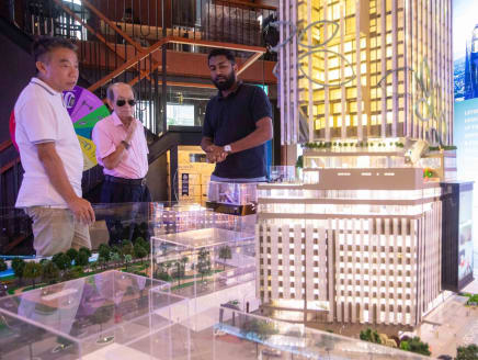 Visitors at the sales gallery of Quayside JBCC, a development located in Johor Bahru City Centre on May 15, 2024. 