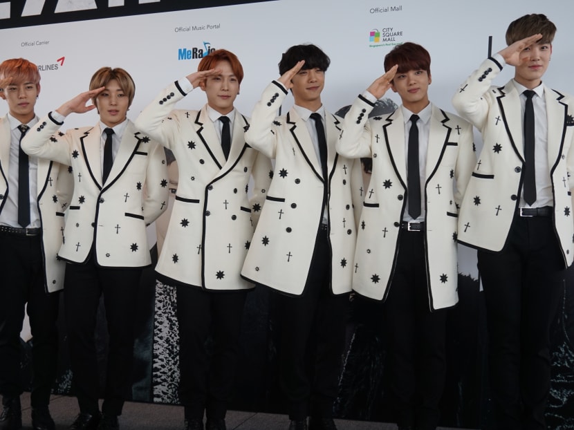 The boys of K-pop band B.A.P prove they can be cool and cute at the same time. Photo: Hon Jing Yi/TODAY