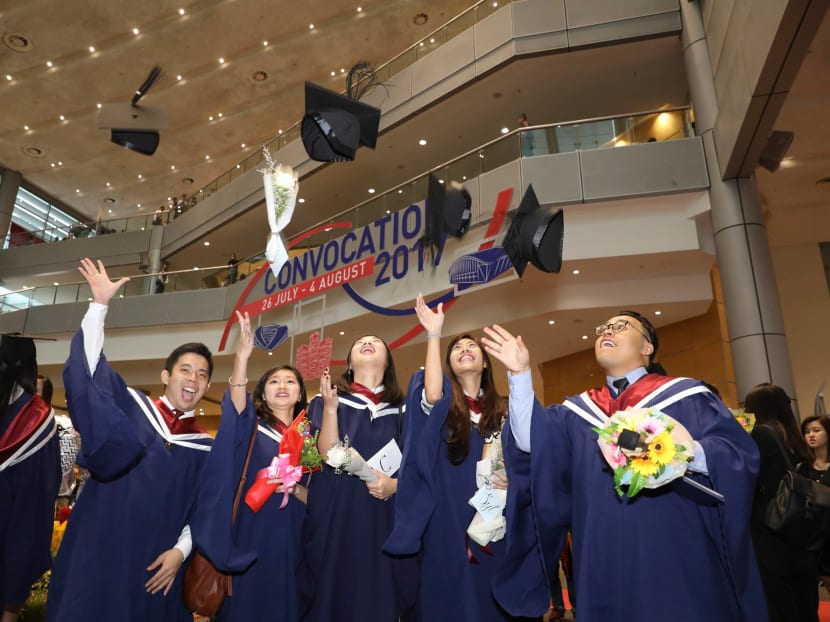 The Manpower Ministry (MOM) reported that young people here are more inclined to go for further studies and are starting work later. Photo: NTU The Manpower Ministry (MOM) reported that young people here are more inclined to go for further studies and are starting work later. Photo: NTU