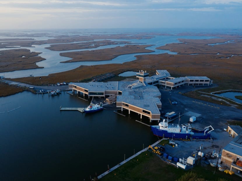 The W.J. DeFelice Marine Centre in Cocodrie, Louisiana, is suffering the effects of climate change.