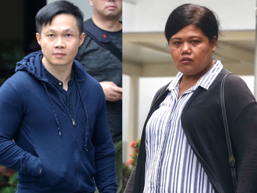 Mr Karl Liew (left), son of Changi Airport Group chairman Liew Mun Leong, said he sacked Indonesian domestic helper Parti Liyani (right) on his father's instruction and with representatives of her employment agency present.