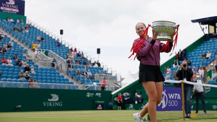 Tennis-Ostapenko wins Baltic battle to claim Eastbourne title