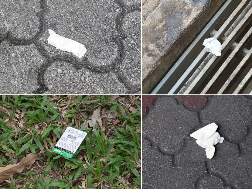 Some of the litter found near Block 841 on Yishun Street 81. Last year, the National Environment Agency received about 26,000 complaints of littering and carried out enforcement against 39,000 cases involving litterbugs.