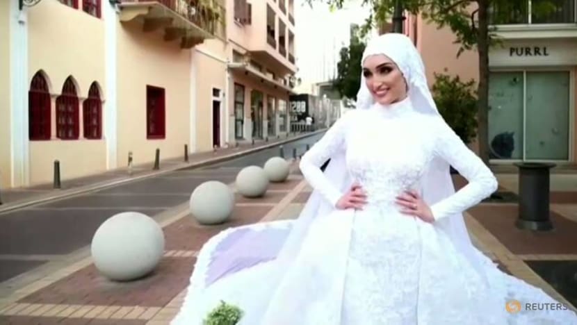 Lebanese bride happy to be alive after Beirut explosion cuts short wedding video