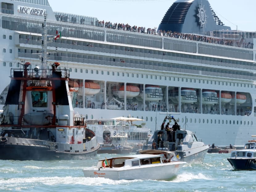 Photo of the day: A towering cruise ship collided with a dock and a tourist boat in Venice on Sunday (June 2), injuring four people and reigniting calls for large vessels to be banned from the lagoon city. The 2,679-passenger MSC Opera was approaching a passenger terminal when it hit the dock and a nearby ferry after a technical problem.
