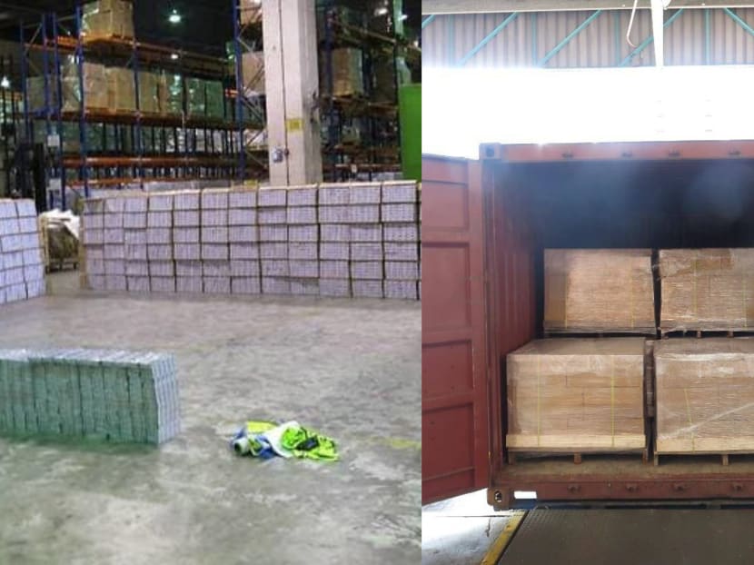 A total of 10,800 cartons of duty-unpaid cigarettes were uncovered. A total of 10,800 cartons of duty-unpaid cigarettes were uncovered.