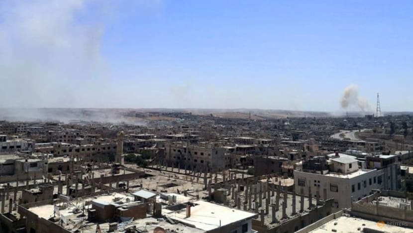 Russian troops patrol birthplace of Syria uprising after fighting abates Russian troops patrol birthplace of Syria uprising after fighting abates