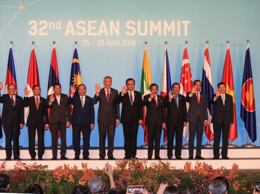 Asean leaders at the opening of the Asean Summit in April 2018.