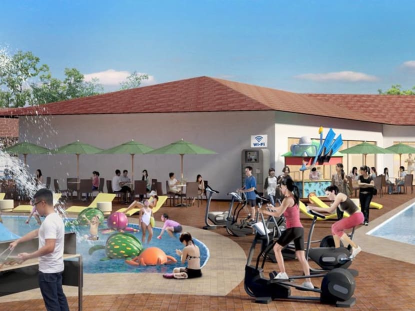 An artist's impression of what a sports facility with ActiveSG programmes and services would look like. Photo courtesy of Sport Singapore.