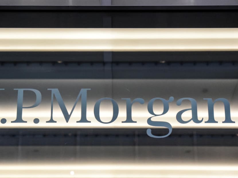 A JP Morgan sign in New York, the headquarters of the investment banking giant.