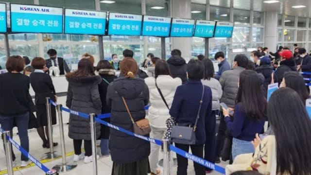 韩国济州天气恶劣69%航班被取消 3万多乘客受影响