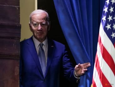 FILE PHOTO: U.S. President Joe Biden arrives to speak at the White House Conservation in Action Summit at the Department of the Interior in Washington, U.S., March 21, 2023. REUTERS/Kevin Lamarque